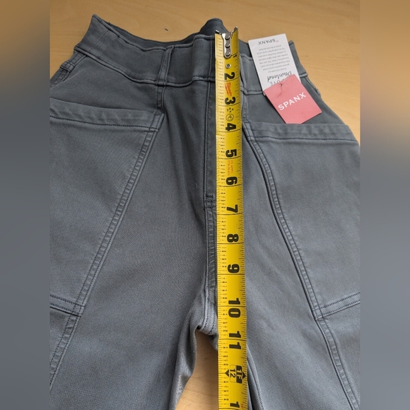 NWT Spanx Twill Straight Leg Pant color Hazy Blue Grey size XS - Picture 14 of 16